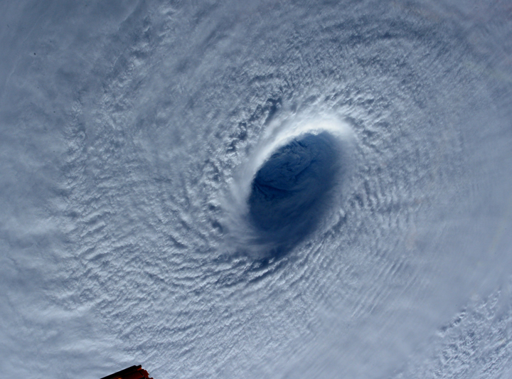 Super Typhoon Maysak churns in the North Pacific Ocean.