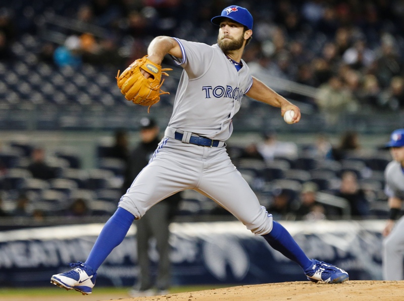 Toronto Blue Jays' Daniel Norris delivers a pitch during the first inning of a baseball game against the New York Yankees on Thursday, April 9, 2015, in New York. 