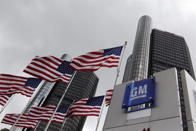 This April 21, 2009, file photo shows General Motors world headquarters in Detroit.