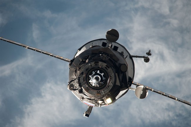 In this Feb. 5, 2014 photo provided by NASA, an ISS Progress resupply vehicle approaches the International Space Station. 