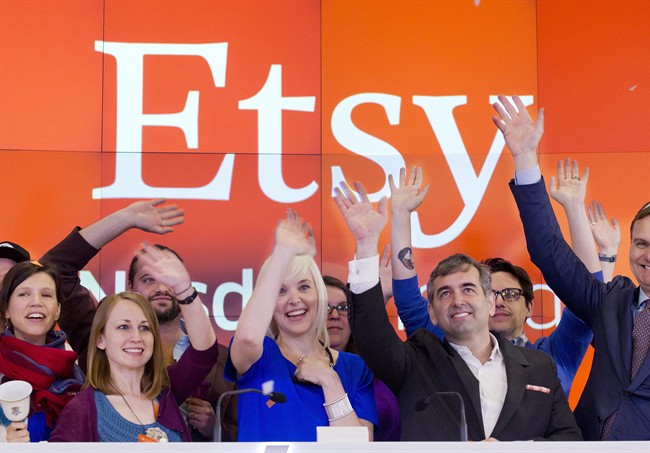 Stock of online marketplace Etsy surges in trading debut