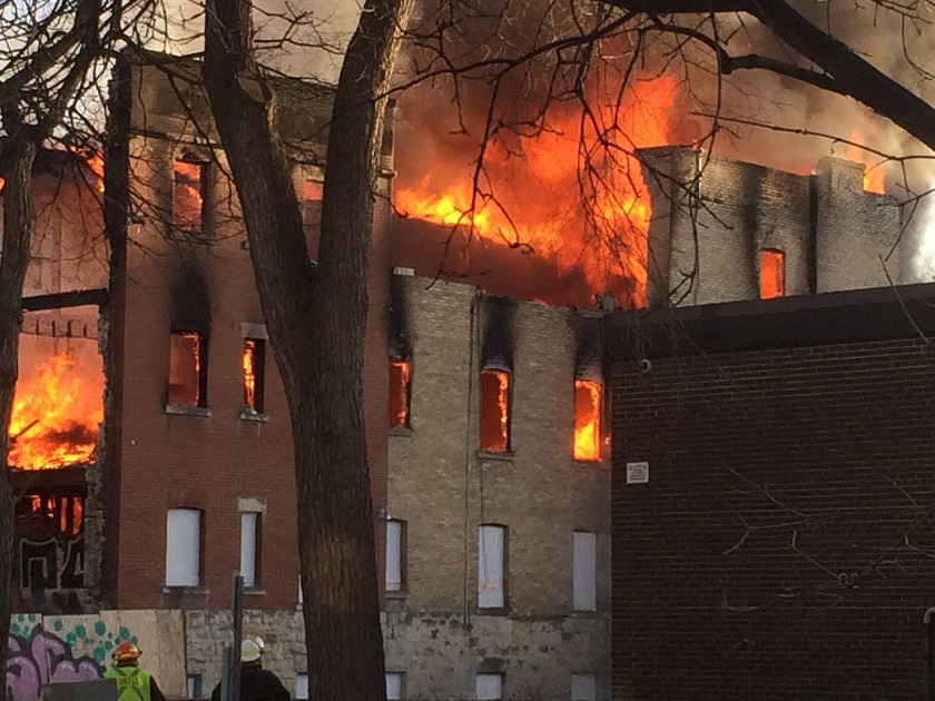 Hargrave Winnipeg fire