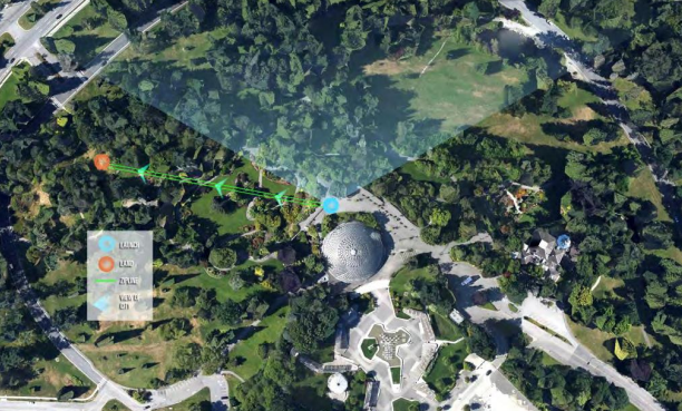 The proposed location of the zipline.