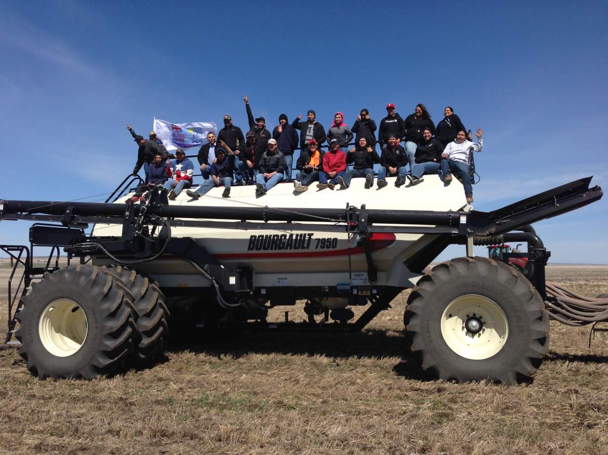 Blood tribe students take to the field - image
