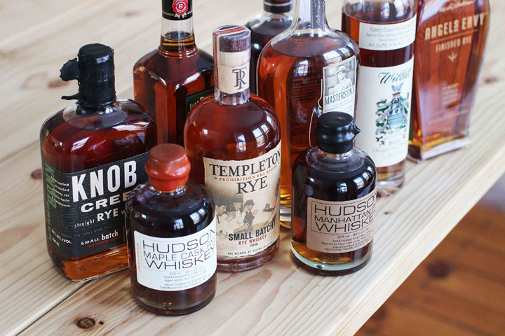 This March 9, 2015 shows bottles of rye whisky in Concord, N.H.