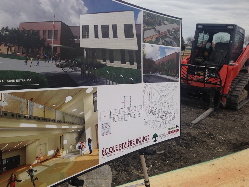 Ground was broken on the site of the future Ecole Riviere Rouge French immersion kindergarten to Grade 5 school. 