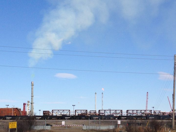 Flaring at the Scotford Shell Upgrader after a process upset  on Monday, April 20, 2015.