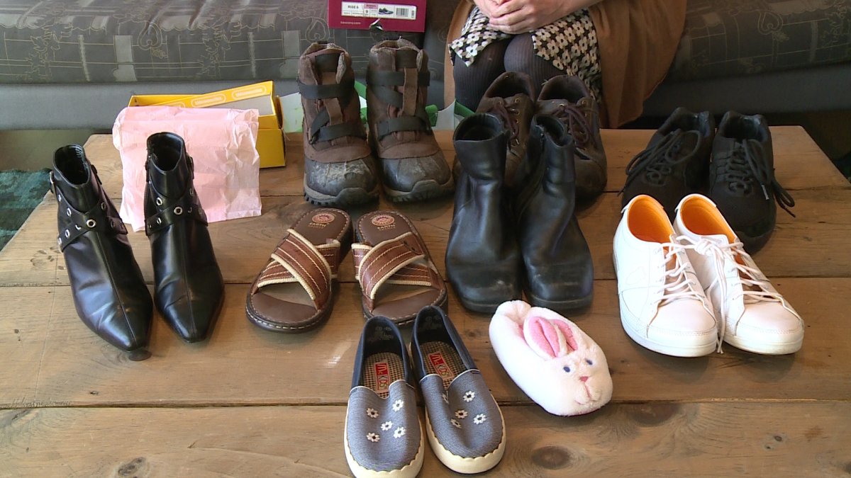 Tanya Barnett has already collected a couple dozen pairs of shoes for the project.