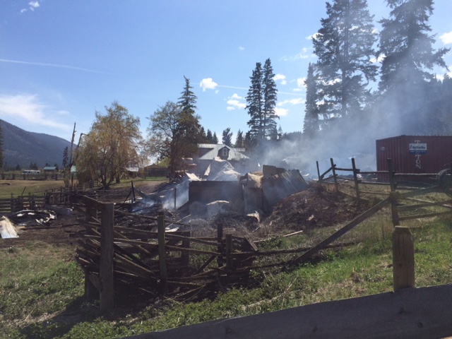 Shuswap barn housing legal grow-op destroyed by flames - image