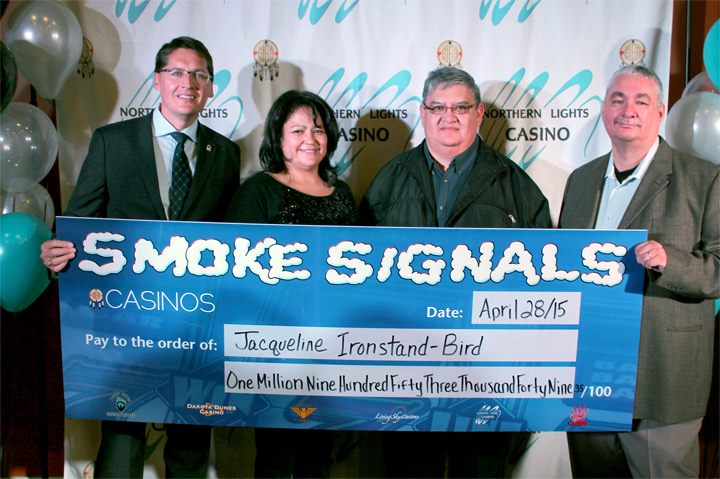 Saskatchewan woman wins nearly $2 million playing slot machine at the Northern Lights Casino in Prince Albert.