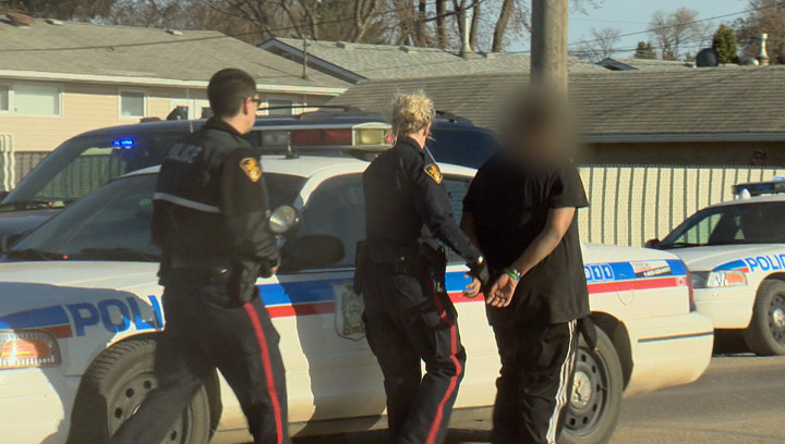 10 people arrested in Saskatoon in two separate stolen truck investigations, one involving weapons.