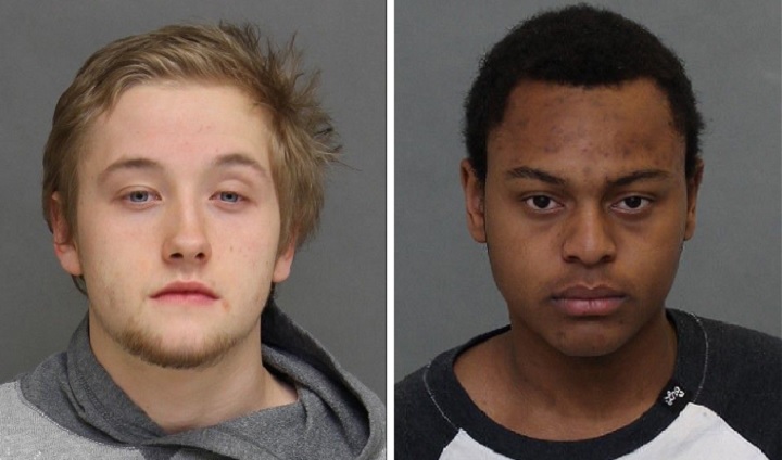 Deshawn Holmes, 19 (right), and Nathan Turnbull, 19 (left), arrested in human-trafficking investigation.
