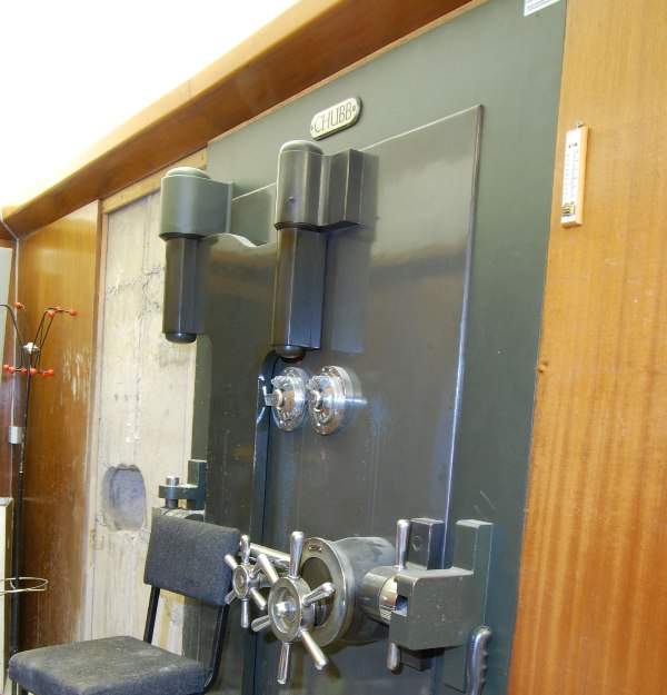 Entrance to the vault was left undisturbed by thieves.