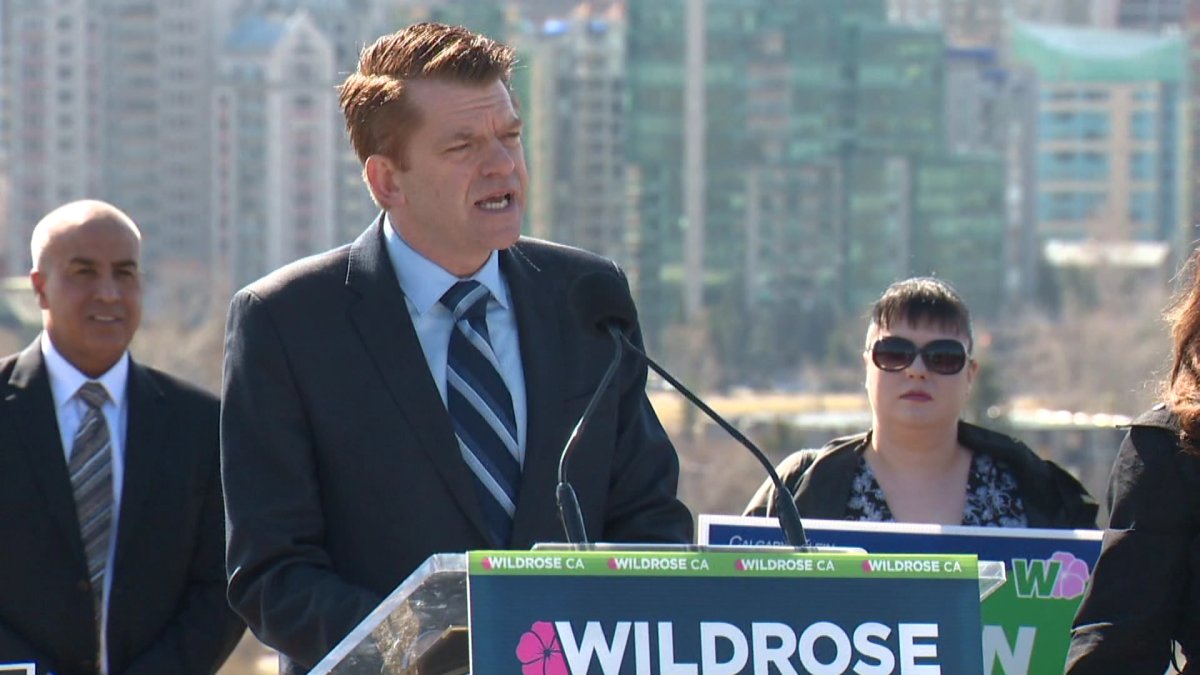 Brian Jean speaks to supporters in Calgary on Tuesday, April 7th, 2015. 