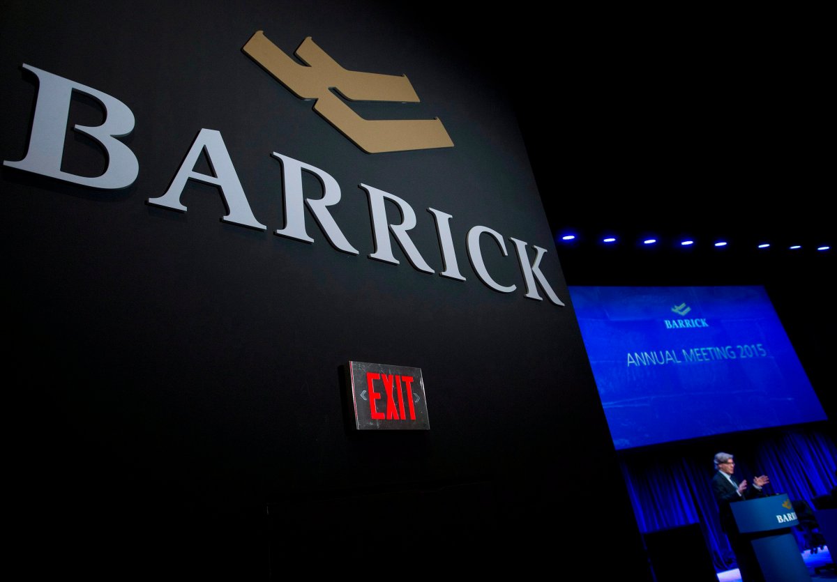 Barrick Gold Corporation Chairman John Thornton speaks during company's annual general meeting in Toronto on Tuesday, April 28, 2015. 