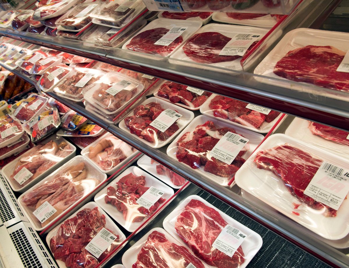 Packaged meat at a Montreal grocery store Tuesday, May 19, 2015. Some food experts argue processors should include their safety record on food labels.