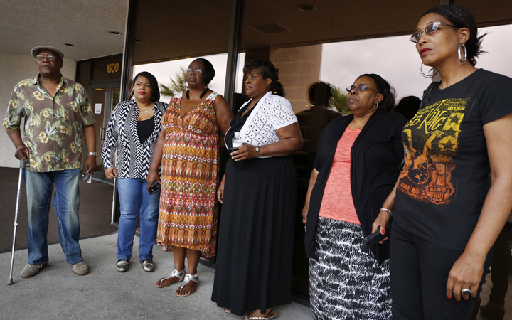 Willie King, from left, Tanya Deckard, Patty King, Karen Williams, Barbara King Winfree and Rita Washington, pictured on May 21, 2015.