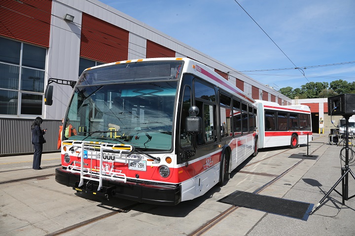 The TTC said it's grounded its fleet of 60-foot Nova buses after two "unexpected acceleration" incidents.