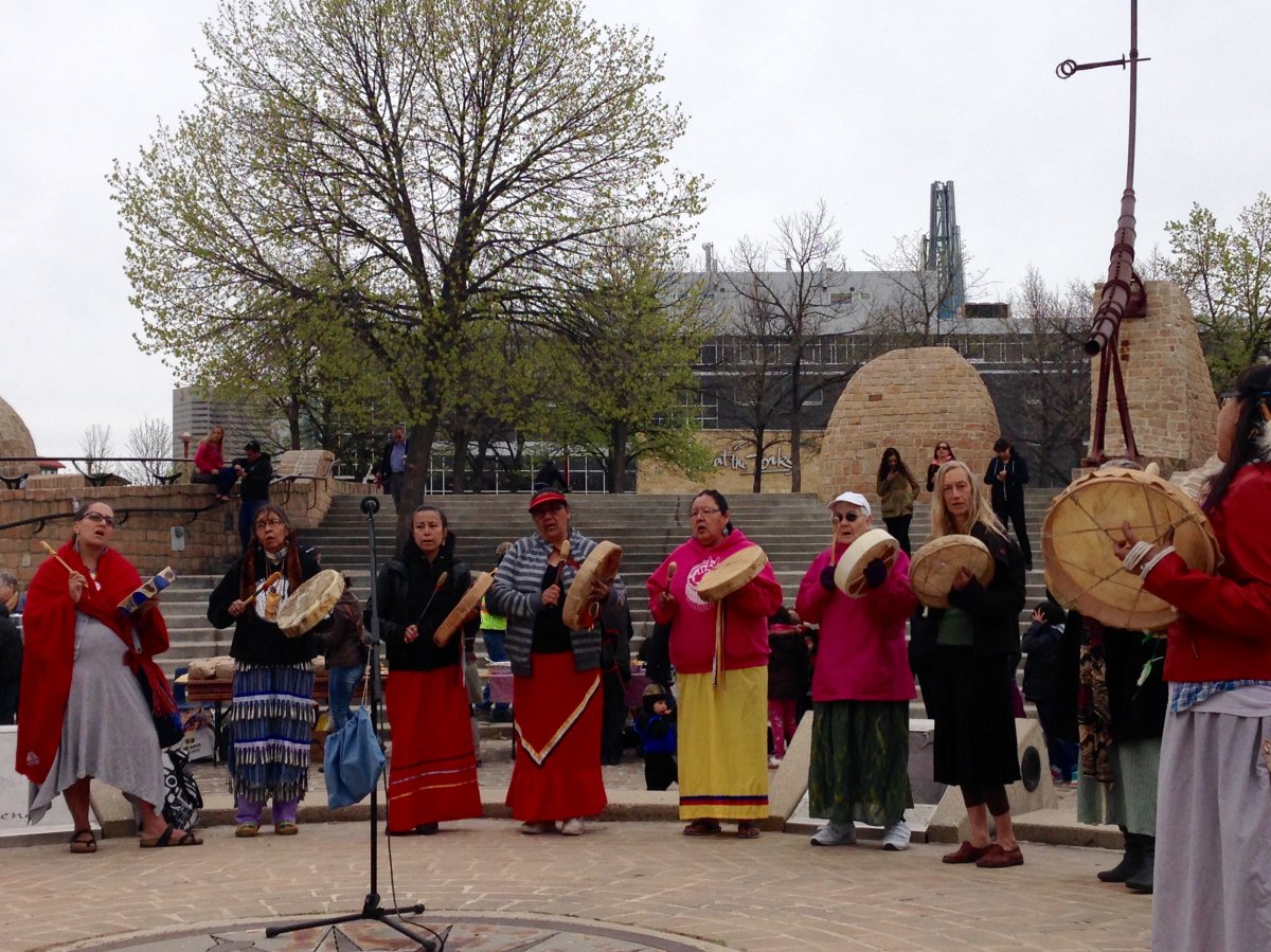 Families gathered at The Forks to support each other and raise awareness about the many missing and murdered Aboriginal women across the country.