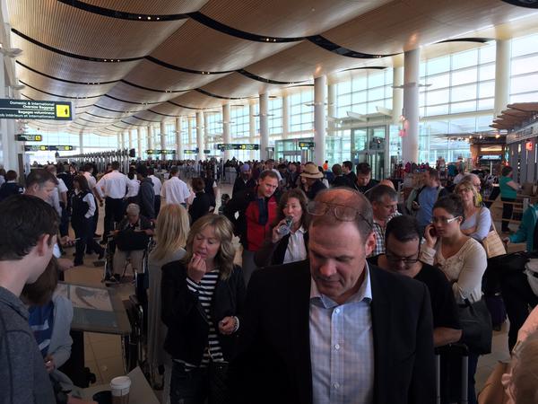 Passengers at Winnipeg James Armstrong Richardson International Airport were forced to go through security twice because of a security breach.