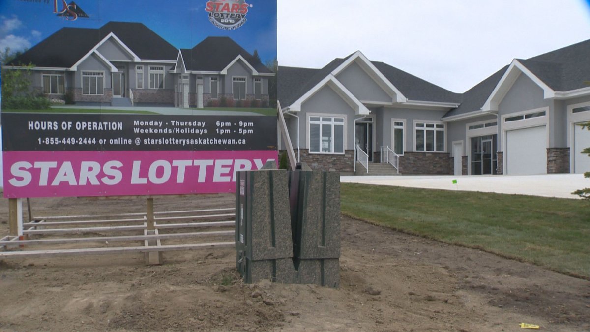 A file photo of a STARS lottery prize in Regina, Sask.