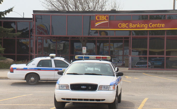 Saskatoon police investigating a bank robbery on Circle Drive on Saturday afternoon.