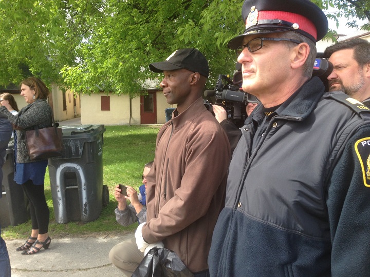 Winnipeg police chief Devon Clunis at Restore the Core event on Selkirk Ave. on Friday, May 29, 2015.