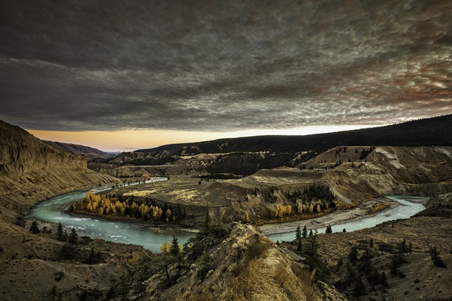 Sunset over Chilcotin River at Farwell Canyon is shown in a handout photo. 