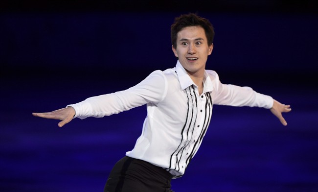 Men's silver medallist Patrick Chan performs in the figure skating closing gala at the Sochi Winter Olympics Saturday, February 22, 2014 in Sochi.