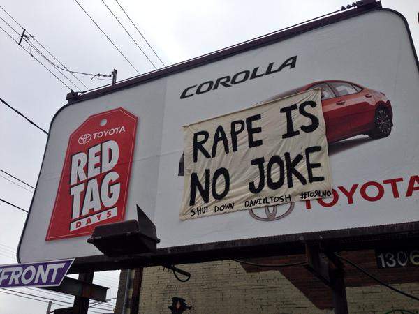 A group in Halifax is protesting planned performances from stand-up comedian Daniel Tosh, saying his routine is misogynistic and transphobic.