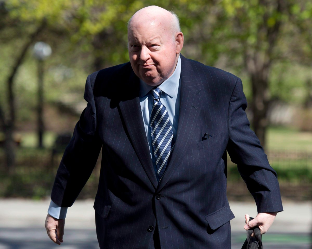 Suspended senator Mike Duffy arrives at the courthouse, Thursday May 7, 2015 in Ottawa. The Senate is using the closed-door hearings involving a disgraced former Liberal senator as a precedent for keeping internal audit information out of the Mike Duffy trial. THE CANADIAN PRESS/Adrian Wyld.