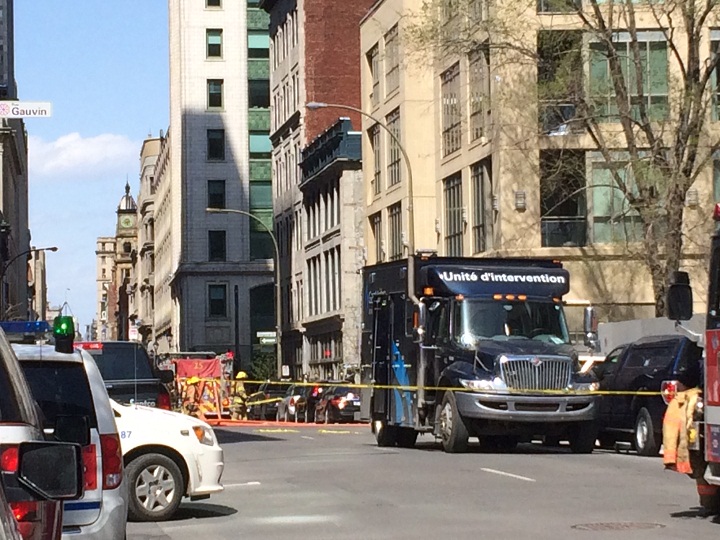 A gas leak forced the evacuation of hundreds of people from three buildings in Old Montreal on May 6, 2015.