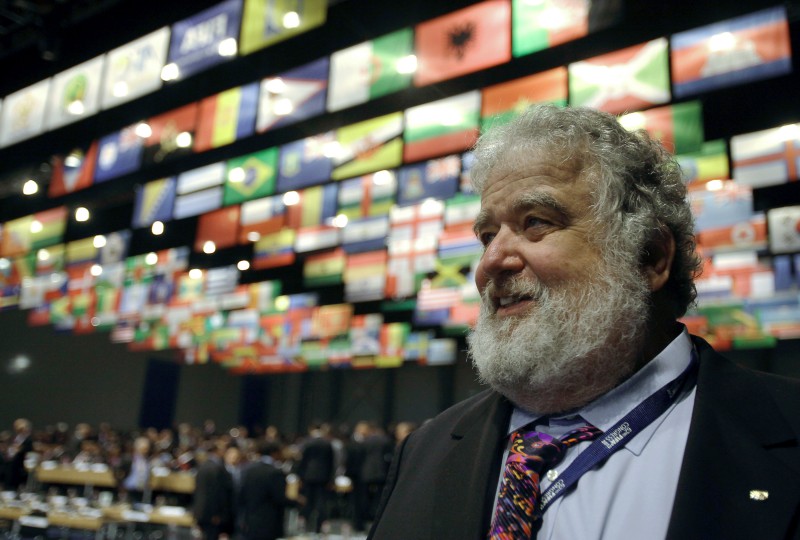 Member of the FIFA Executive Committee and Commissioner of the American Soccer League and Executive Vice President of the United States Soccer Federation and General Secretary of CONCACAF Chuck Blazer is seen in Hungexpo of Budapest on May 25 , 2012 prior to the 62nd FIFA Congress meeting.  AFP PHOTO / PETER KOHALMI        (Photo credit should read PETER KOHALMI/AFP/GettyImages).