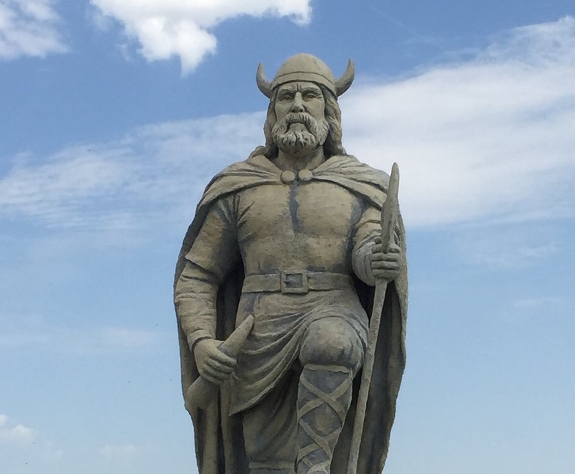 The Viking statue has stood watch over the community for 48 years and got a makeover after his age started to show.