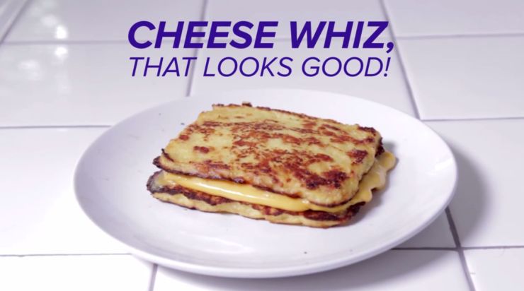 Ditch the bread and make your grilled cheese healthier with a cauliflower patty.