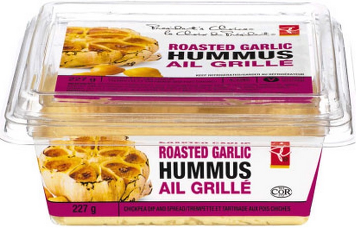 Loblaw Companies Limited is recalling President's Choice brand hummus and dip products from the marketplace because they may contain the toxin produced by Staphylococcus bacteria.
