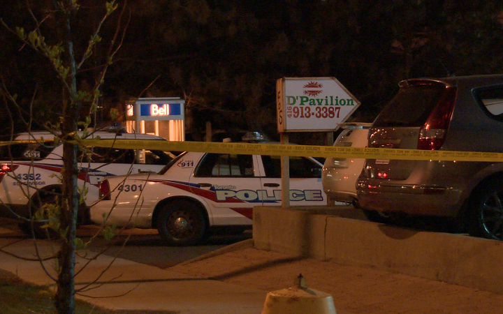 Police are looking for suspects after a man was shot in Scarborough early Wednesday morning.