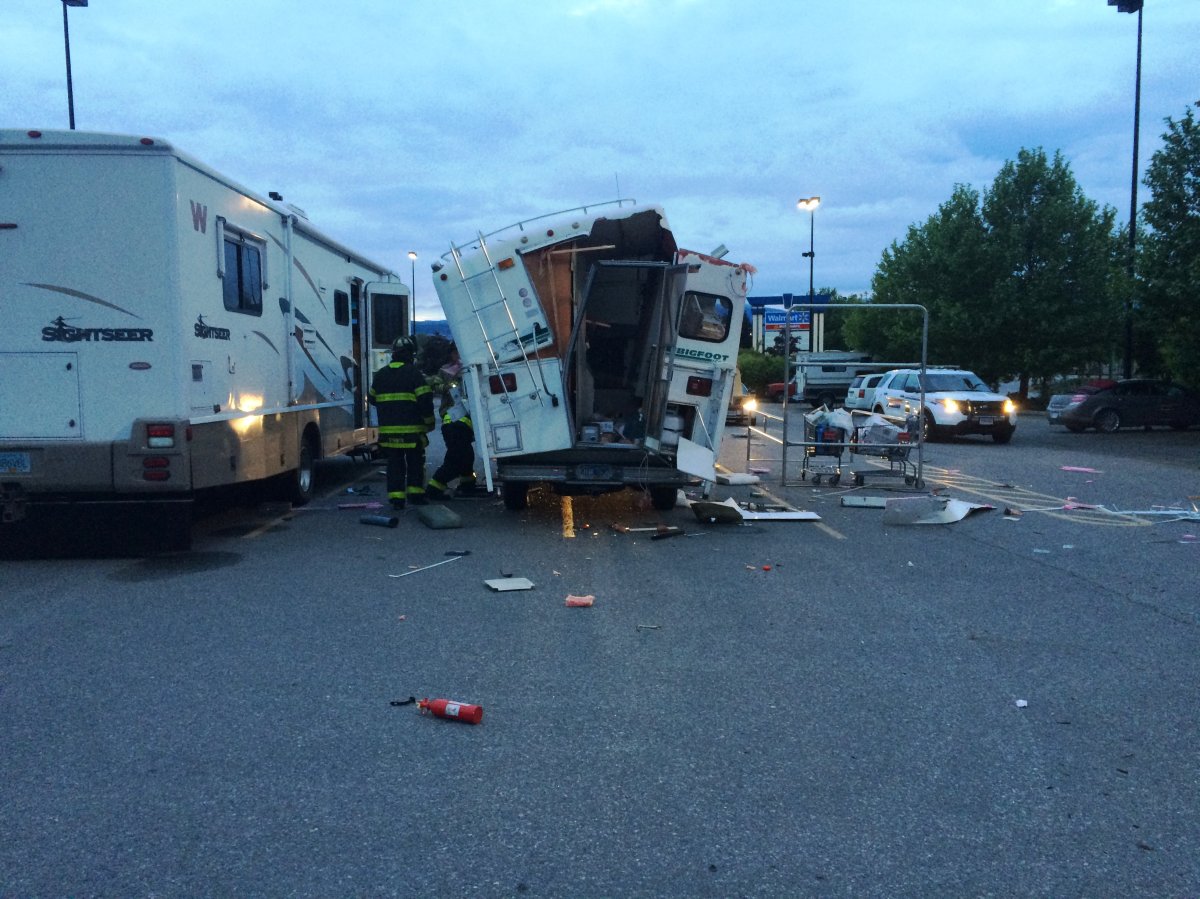 Truck camper explodes in Kelowna Walmart parking lot - image