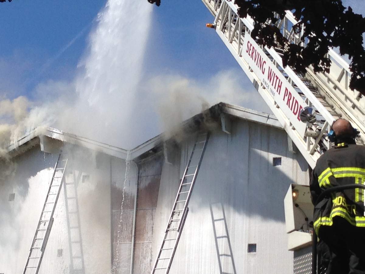 Vancouver church roof partially collapses in three-alarm fire - image
