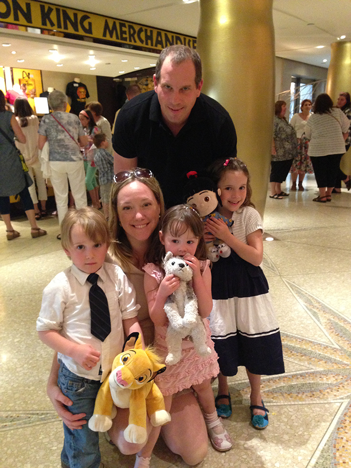 Jennifer Tryon with her husband and children.