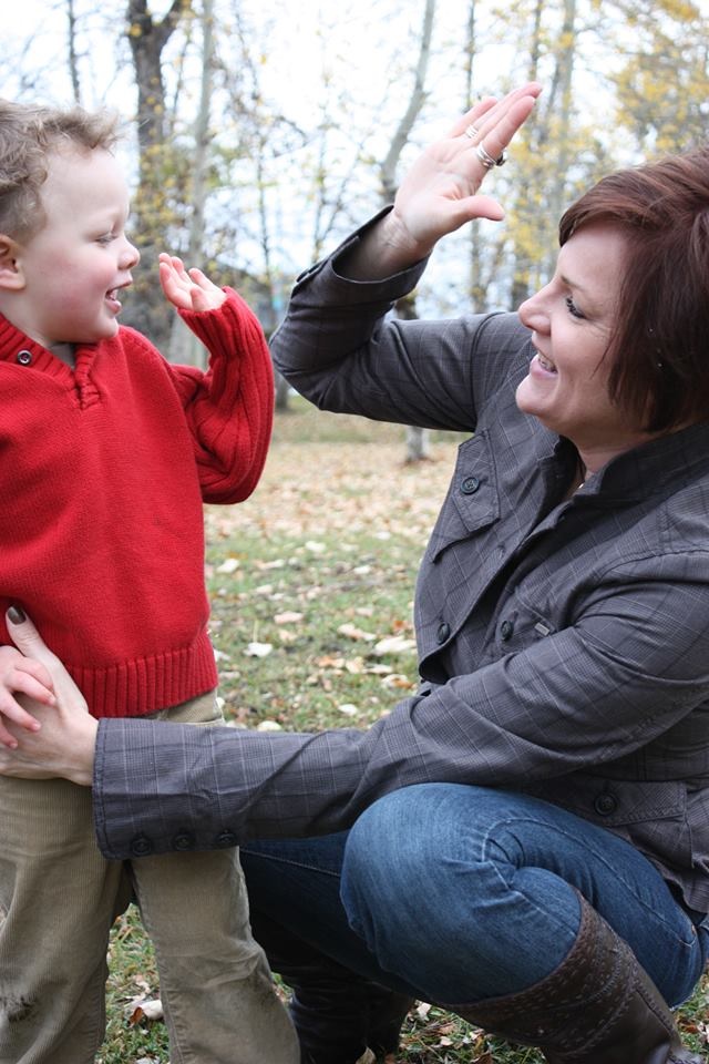 Jill Barton with her son Tate.