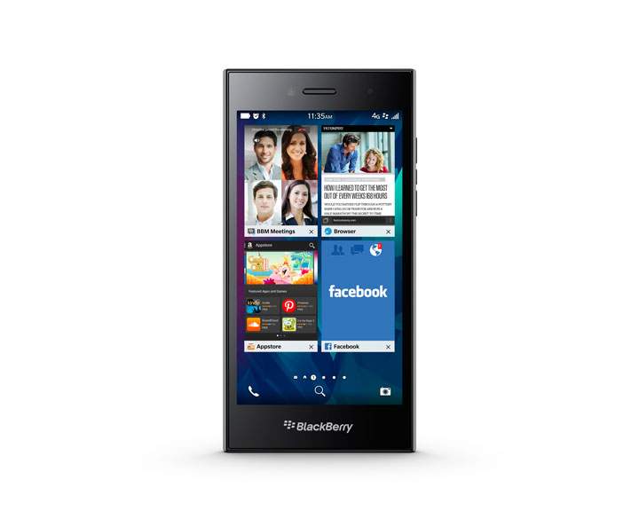 The Waterloo, Ont.-based smartphone maker launched the BlackBerry Leap in Canada Thursday, aimed at “young business professionals.”.