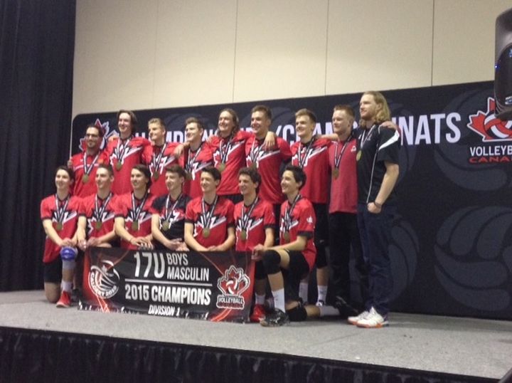Calgary’s Canuck Dinos, 17U Division 1 Volleyball Canada National Champions on May 19, 2015.