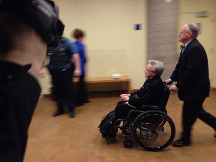 Former Quebec lieutenant-governor Lise Thibault, who has pleaded guilty to fraud, heads to court in Quebec City on Friday, May 1, 2015.