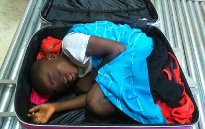 Police in the Spanish enclave of Ceuta disvoered 8-year-old boy, identified as Adou, inside a suitcase.
