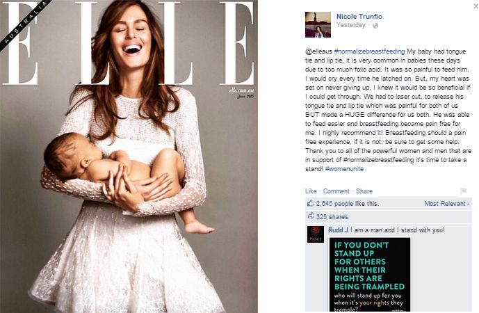 Elle Australia editor speaks out on breastfeeding cover controversy - image