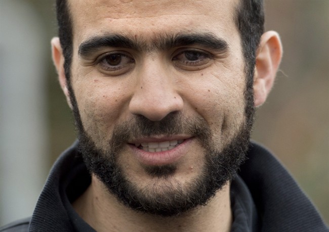 Omar Khadr speaks to the media outside his lawyer's home after being granted bail in Edmonton on Thursday, May 7, 2015.