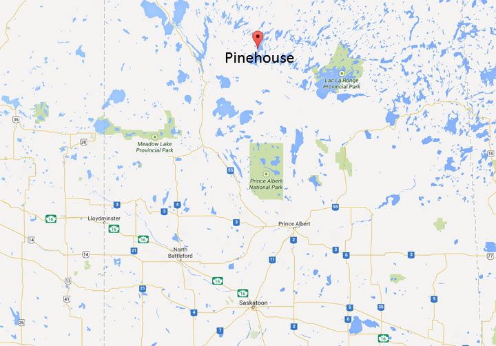 A fisherman led RCMP to two dead men in northern Saskatchewan on Monday.