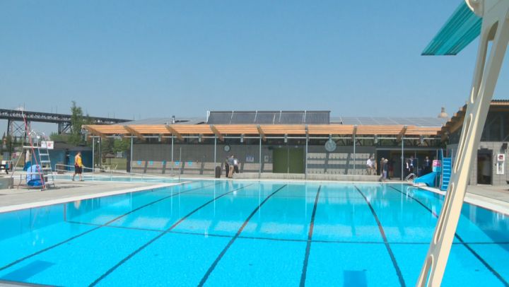200 solar panels are used to help power Queen Elizabeth Pool.