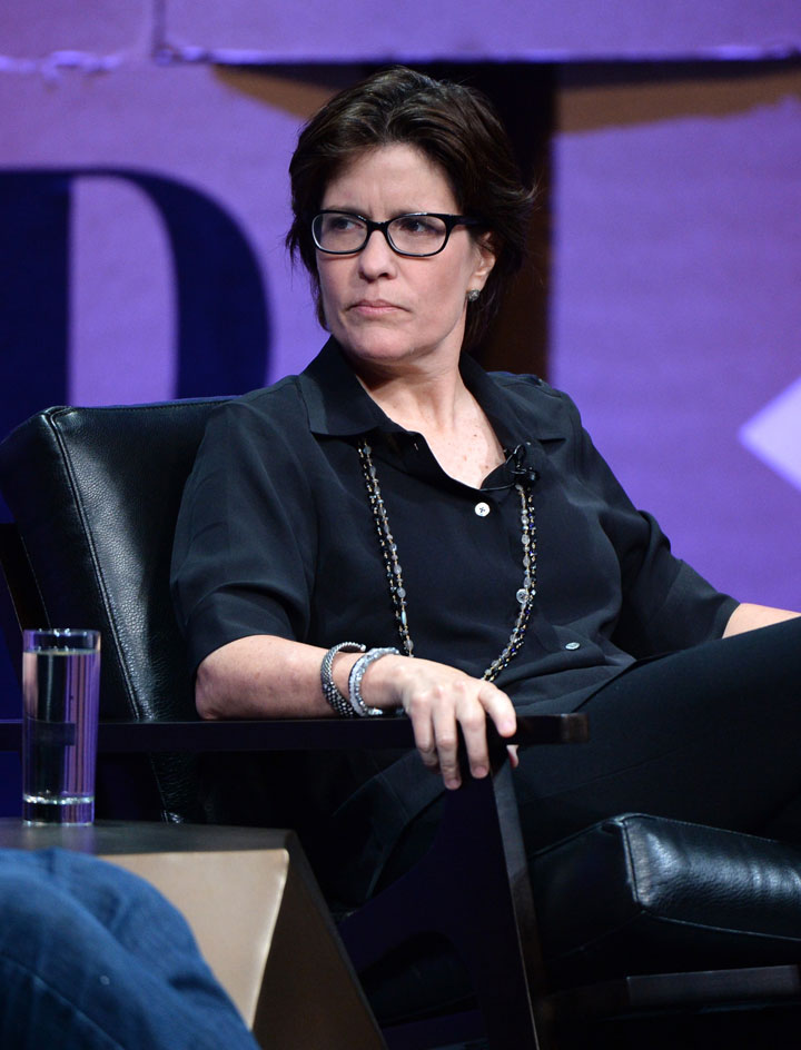 Re/code Co-executive Editor Kara Swisher speaks onstage during 'Missing Ink: The New Journalism at the Vanity Fair New Establishment Summit.